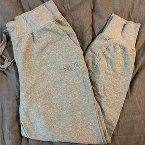 Fila Gray Sweatpants Tapered Athletic Style